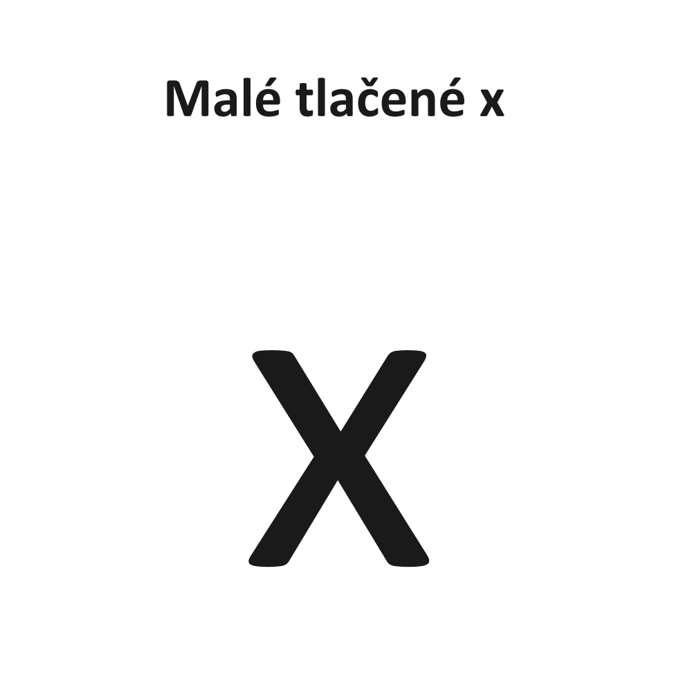 Malé tlačené x